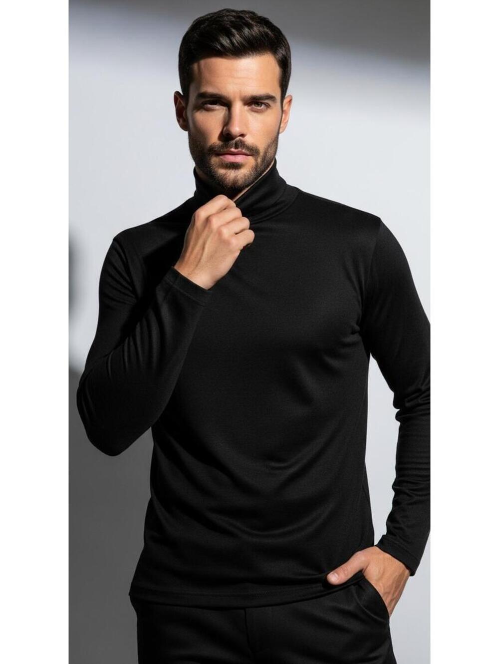 Black Turtleneck Sweater for Men, many sizes available-NWOT